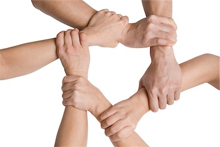 female team of three - Clasped Hands Stock Photo - Premium Royalty-Free, Code: 600-03403787