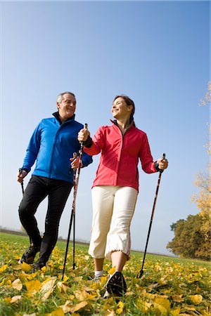 fall exercise - Couple Hiking Stock Photo - Premium Royalty-Free, Code: 600-03403953