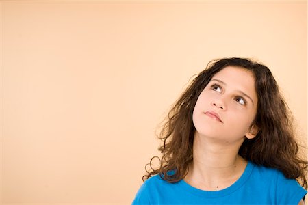 face looking up - Teenage Girl Looking Up Stock Photo - Premium Royalty-Free, Code: 600-03403970