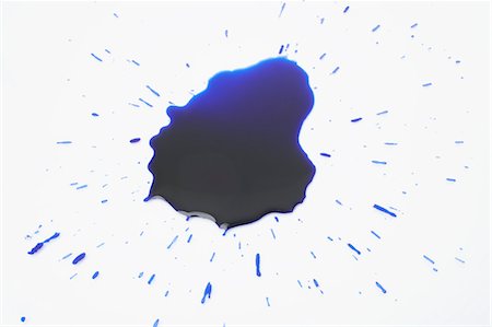 Blue Inkblot Foto de stock - Sin royalties Premium, Código: 600-03445180