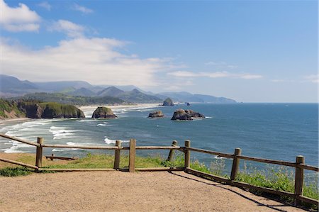 Cannon Beach View From Ecola State Park, Clatsop County, Oregon, USA Stock Photo - Premium Royalty-Free, Code: 600-03445388