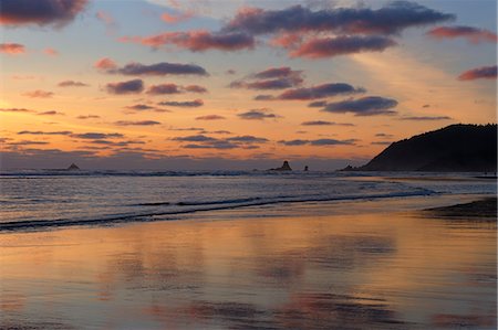 Parc d'état d'Ecola, vue de Cannon Beach, Clatsop County, Oregon, Etats-Unis Photographie de stock - Premium Libres de Droits, Code: 600-03445391