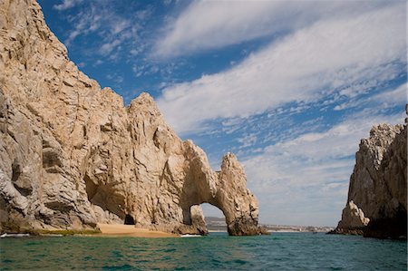 rock arch - Natural Arch and Beach, Baja, Mexico Stock Photo - Premium Royalty-Free, Code: 600-03446092