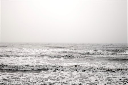 Gris ciel et océan, Stewart Beach, Galveston, Texas, USA Photographie de stock - Premium Libres de Droits, Code: 600-03466758
