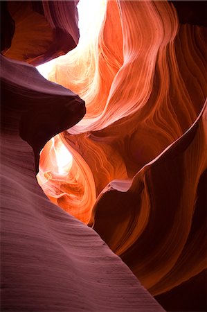 formation rocheuse - Antelope Canyon, près de Page, Lake Powell, Nation de Glen Canyon Recreation zone, Arizona, Etats-Unis Photographie de stock - Premium Libres de Droits, Code: 600-03460500
