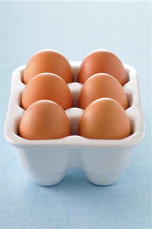 seis - Six Eggs Foto de stock - Sin royalties Premium, Código: 600-03463200