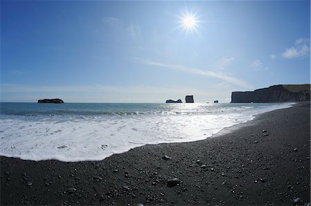 sun beam - Cape Dyrholaey, Vik, South Iceland, Iceland Stock Photo - Premium Royalty-Free, Code: 600-03508252