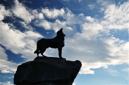 Statue of Sheepdog, Lake Tekapo, Canterbury, South Island, New Zealand Stock Photo - Premium Royalty-Free, Code: 600-03508322