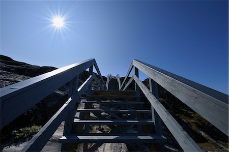 simsearch:700-07355348,k - Escalier en bois, Ilulissat, Disko Bay, Groenland Photographie de stock - Premium Libres de Droits, Code: 600-03503143