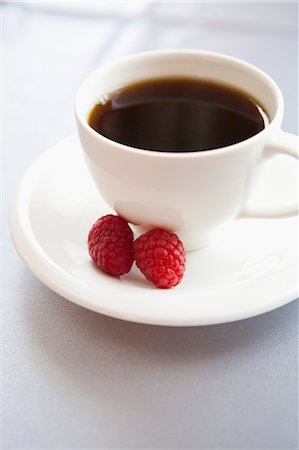 simsearch:600-03406521,k - Coffee and Raspberries Stock Photo - Premium Royalty-Free, Code: 600-03586294