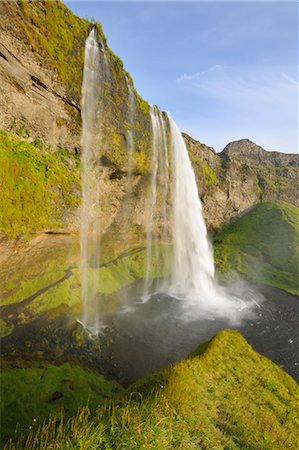 seljalandsfoss waterfall - Seljalandsfoss, South Iceland, Iceland Fotografie stock - Premium Royalty-Free, Codice: 600-03586374