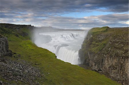 simsearch:862-06825725,k - Gullfoss Waterfall, Hvita River, Iceland Stock Photo - Premium Royalty-Free, Code: 600-03586378