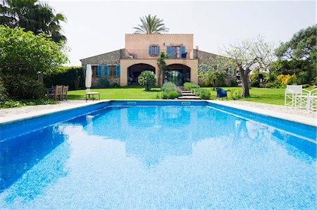 House Exterior, Mallorca, Balearic Islands, Spain Foto de stock - Sin royalties Premium, Código: 600-03586402