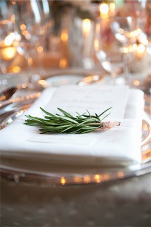 Place Setting at Wedding Foto de stock - Sin royalties Premium, Código: 600-03587098