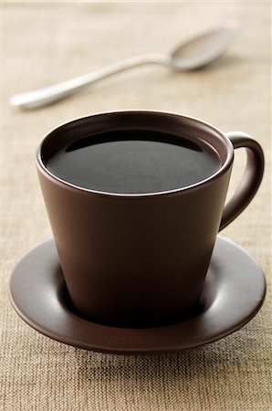 drink black coffee - Cup Full of Coffee Stock Photo - Premium Royalty-Free, Code: 600-03601391