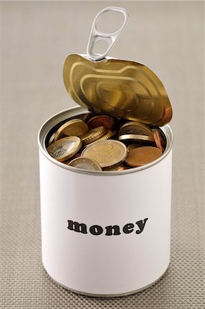 simsearch:600-03621317,k - Can of Money Stock Photo - Premium Royalty-Free, Code: 600-03601405