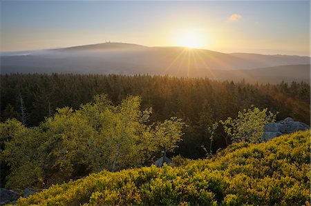 simsearch:600-03615928,k - Brocken Berg-Blick vom Gipfel von Achtermann, Nationalpark Harz, Niedersachsen, Deutschland Stockbilder - Premium RF Lizenzfrei, Bildnummer: 600-03615929