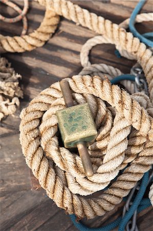 rope closeup - Anchor Rope, Pantelleria, Province of Trapani, Sicily, Italy Foto de stock - Sin royalties Premium, Código: 600-03621243