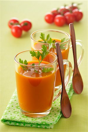 soup garnish - Tomato Soup Stock Photo - Premium Royalty-Free, Code: 600-03622662