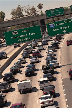 Circulation sur autoroute, Los Angeles, Californie, USA Photographie de stock - Premium Libres de Droits, Code: 600-03644727