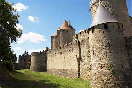 Carcassonne, Aude, Languedoc Roussillon, France Foto de stock - Sin royalties Premium, Código: 600-03644826