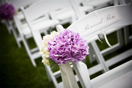 Flowers on Chair at Wedding Stock Photo - Premium Royalty-Free, Artist: Ikonica, Image code: 600-03644892