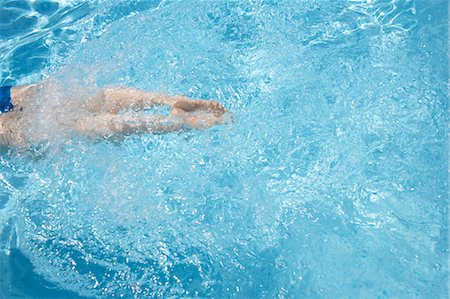 swimmers in pool from above - Woman Swimming, Cannes, Provence, Provence-Alpes-Cote d'Azur, France Stock Photo - Premium Royalty-Free, Code: 600-03644949