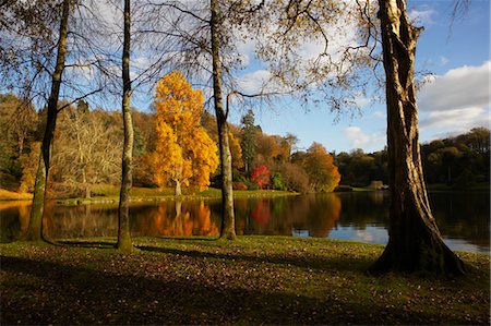 pond - Autumn in Stourhead, Wiltshire, England Stock Photo - Premium Royalty-Free, Code: 600-03686059