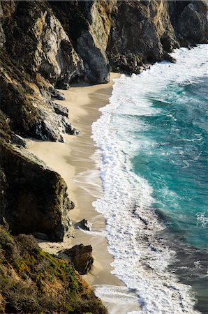 Big Sur Coast and Santa Lucia Mountains, Monterey County, California, USA Foto de stock - Sin royalties Premium, Código: 600-03686114