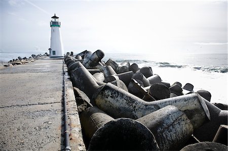 Walton Lighthouse, Santa Cruz, California, USA Foto de stock - Sin royalties Premium, Código: 600-03686122