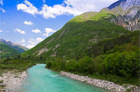 Soca River, Slovenia Foto de stock - Sin royalties Premium, Código: 600-03682144