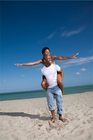 Couple Playing on the Beach, Florida, USA Foto de stock - Sin royalties Premium, Código: 600-03682208