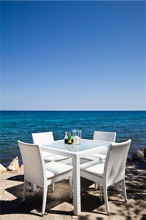 Table de restaurant sur la plage, Majorque, Espagne Photographie de stock - Premium Libres de Droits, Code: 600-03682286