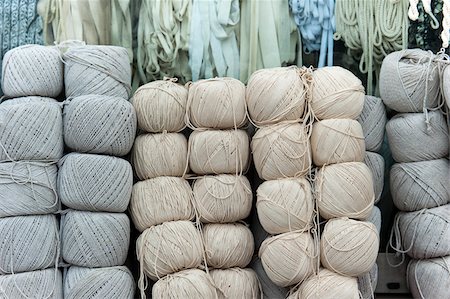 Yarn, Muxiyuan Fabric Market, Fengtai District, Beijing, China Foto de stock - Sin royalties Premium, Código: 600-03698071