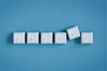 quirky - Computer Keys spelling Qwerky Stock Photo - Premium Royalty-Free, Code: 600-03719294