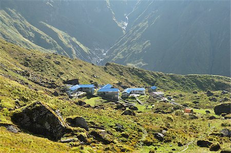 Machapuchare Base Camp, Annapurna, Annapurna Conservation Area, Gandaki, Pashchimanchal, Nepal Foto de stock - Sin royalties Premium, Código: 600-03737683