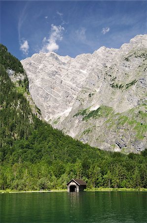 Koenigssee et le Mont Watzmann, Berchtesgadener Land, Bavière, Allemagne Photographie de stock - Premium Libres de Droits, Code: 600-03737710