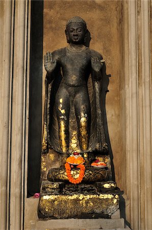 Détail, Temple de la Mahabodhi, Bodh Gaya, District de Gaya, Bihar, Inde Photographie de stock - Premium Libres de Droits, Code: 600-03737720