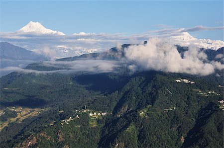 simsearch:600-03778268,k - Kangchenjunga View From Tashi Viewpoint, East Sikkim, Sikkim, India Foto de stock - Royalty Free Premium, Número: 600-03737760