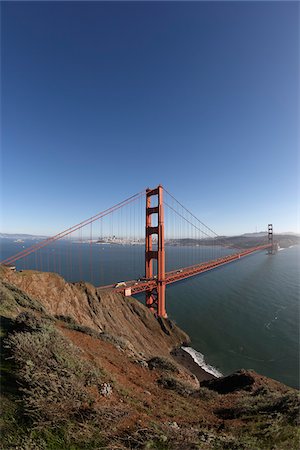 san francisco peninsula - Golden Gate Bridge, San Francisco, Californie, USA Photographie de stock - Premium Libres de Droits, Code: 600-03738427