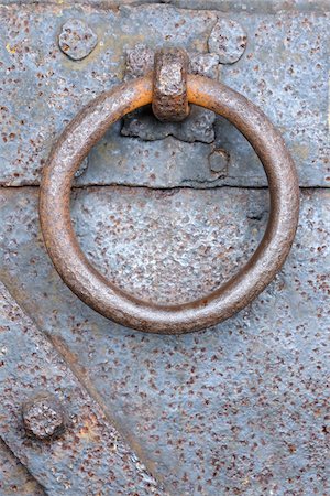 Close-up of Metal Door Knocker, Baden-Wurttemberg, Germany Stock Photo - Premium Royalty-Free, Code: 600-03738962