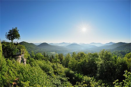 simsearch:600-08783056,k - Observation Point at Lindelbrunn Castle, Vorderweidenthal, Pfalzerwald, Rhineland-Palatinate, Germany Stock Photo - Premium Royalty-Free, Code: 600-03762487