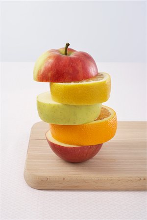 Stacked Fruit Slices Stock Photo - Premium Royalty-Free, Code: 600-03762584