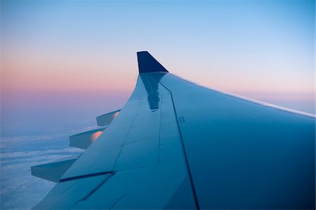 Airplane Wing, Munich, Oberbayern, Bavaria, Germany Foto de stock - Sin royalties Premium, Código: 600-03762613