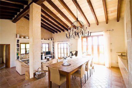 House Interior, Mallorca, Balearic Islands, Spain Foto de stock - Sin royalties Premium, Código: 600-03777953