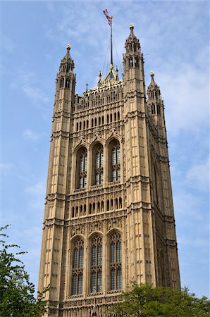 Tour de Victoria, le palais de Westminster, Westminster, Londres, Angleterre Photographie de stock - Premium Libres de Droits, Code: 600-03836152