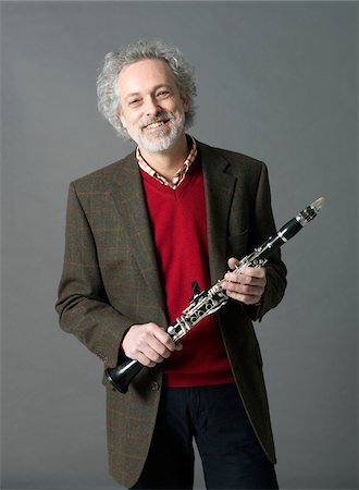 simsearch:600-03874583,k - Man with Clarinet Stock Photo - Premium Royalty-Free, Code: 600-03836288