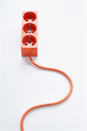 electrical cord nobody - European Power Bar Stock Photo - Premium Royalty-Free, Code: 600-03836300