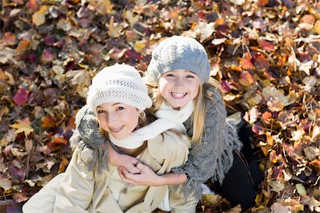 Portrait of Girls in Autumn Stock Photo - Premium Royalty-Free, Code: 600-03848743