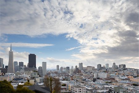 san francisco skyline - Skyline, San Francisco, California, USA Stock Photo - Premium Royalty-Free, Code: 600-03849278